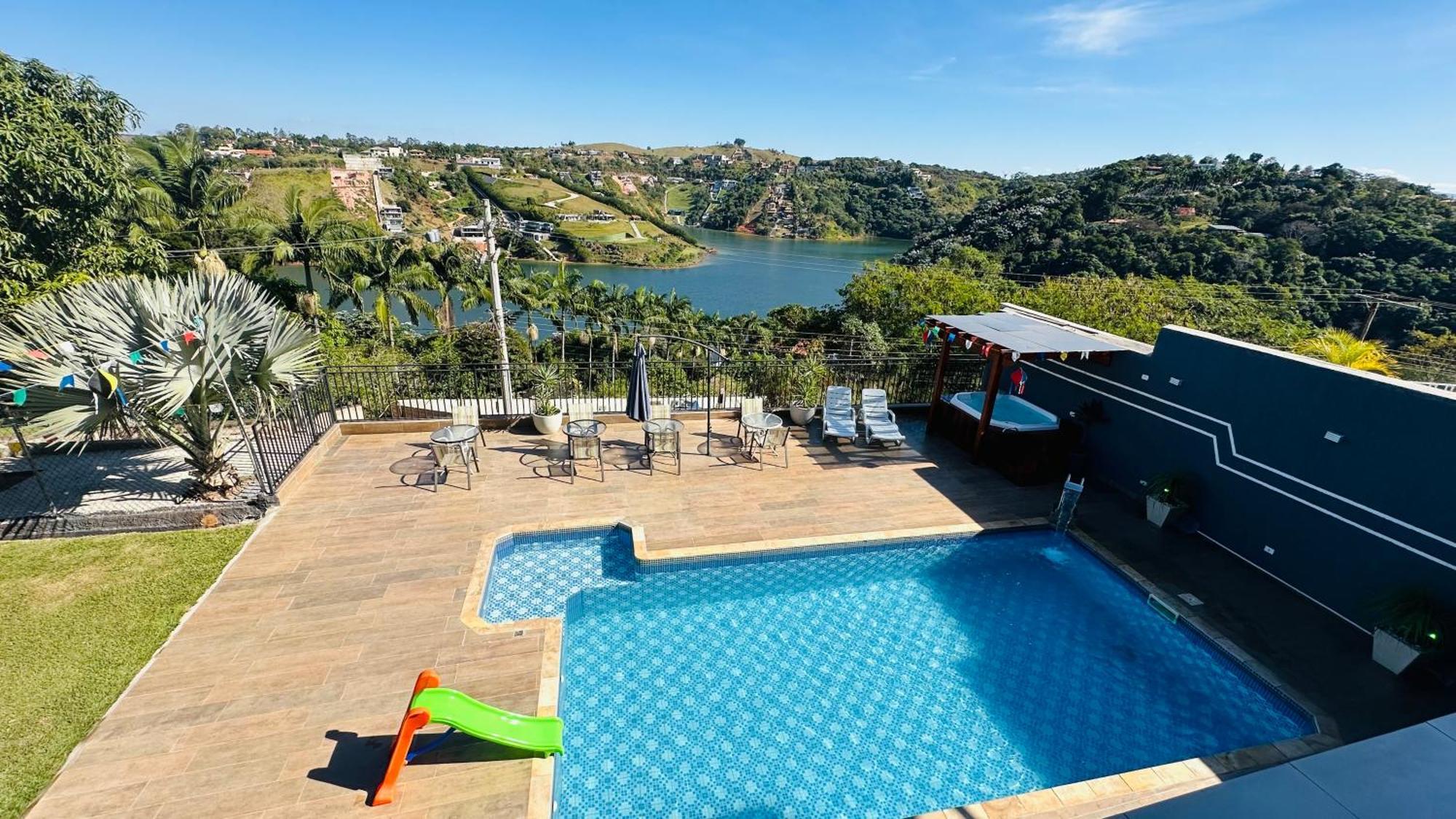 Chacara Gama Em Condominio Igarata-Sp - Jacuzzi Com Hidromassagem, Piscina E Sauna Bagian luar foto